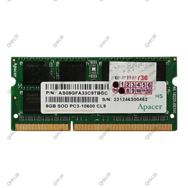 رم لپ تاپ 8 گیگ Apacer DDR3-1333-10600 MHZ 1.5V