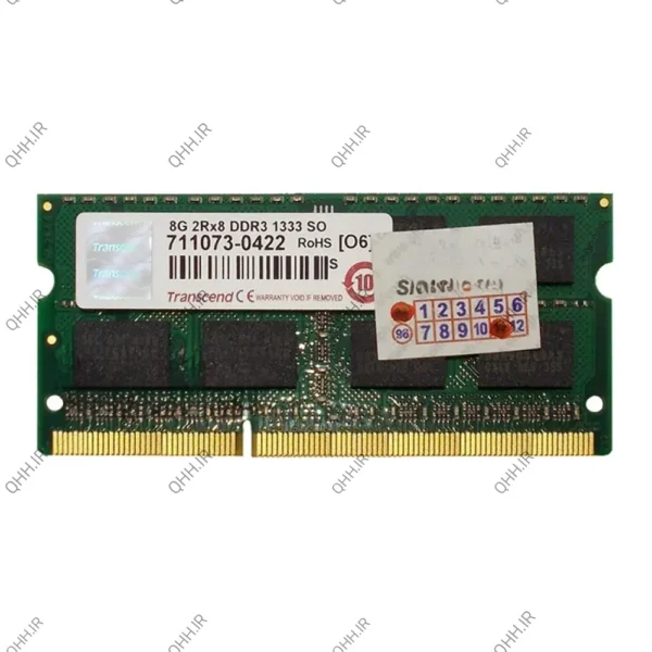 رم لپ تاپ 8 گیگ Transcend DDR3-1333-10600 MHZ 1.5V