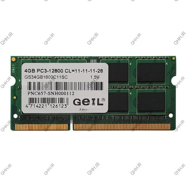 رم لپ تاپ 4 گیگ Geil DDR3-1600-12800MHZ 1.5V