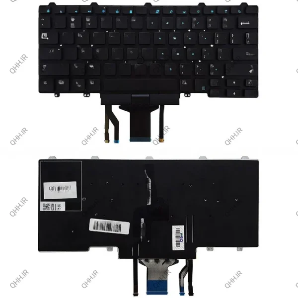 کیبرد لپ تاپ دل Latitude E5470 مشکی-اینترکوچک-با موس و بک لایت-بدون فریم