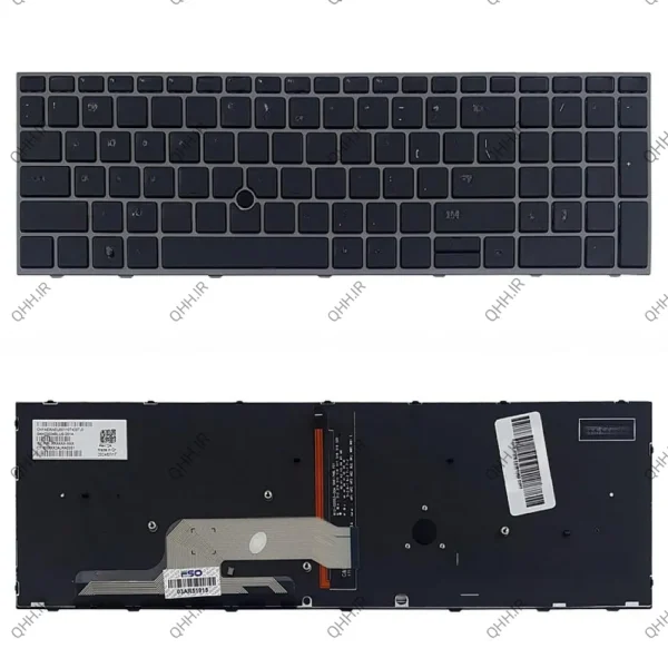 کیبرد لپ تاپ اچ پی ZBook 15 G5 مشکی-بدون موس با بک لایت با فریم نقره ای