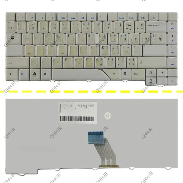 کیبرد لپ تاپ ایسر Aspire 4710-5520-5710 سفید دست دوم