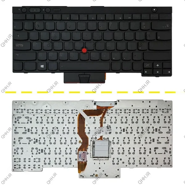 کیبرد لپ تاپ لنوو ThinkPad T430 مشکی-باموس و فریم به همراه کلید پاور