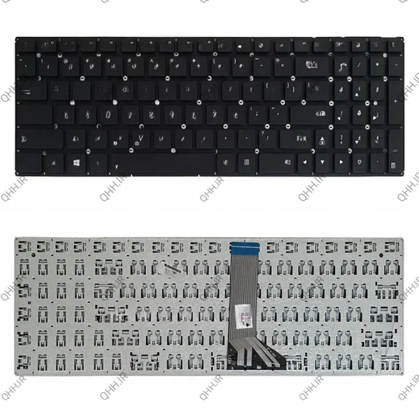 کیبرد لپ تاپ ایسوس X551 مشکی-اینترکوچک بدون فریم