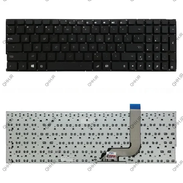 کیبرد لپ تاپ ایسوس VivoBook X542-R542 مشکی-اینترکوچک بدون فریم-به همراه کلید پاور