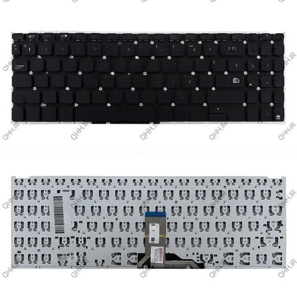 کیبرد لپ تاپ ایسوس VivoBook X509 مشکی-اینترکوچک بدون فریم به همراه کلید پاور