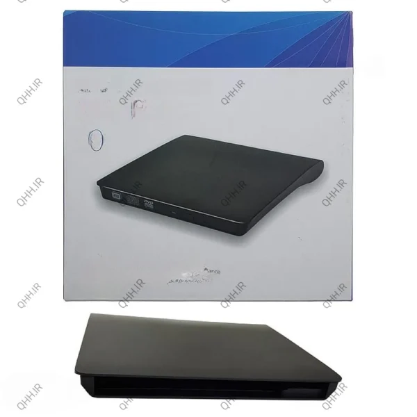 باکس دی وی دی اکسترنال لپ تاپ Pop-Up Mobile Sata 12.7mm-USB3 ضخیم مشکی