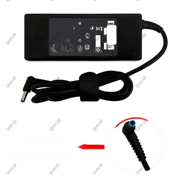 آداپتور لپ تاپ اچ پی 19.5V 4.62A سر فیش آبی