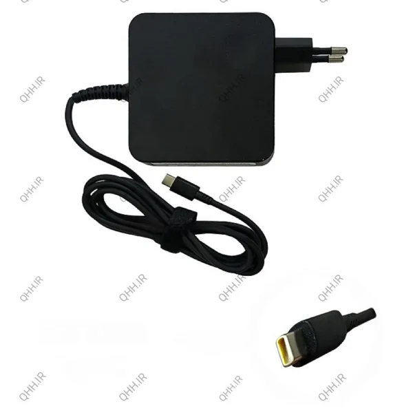 آداپتور لپ تاپ لنوو 20V 3.25A Type C مربعی-اورجینال