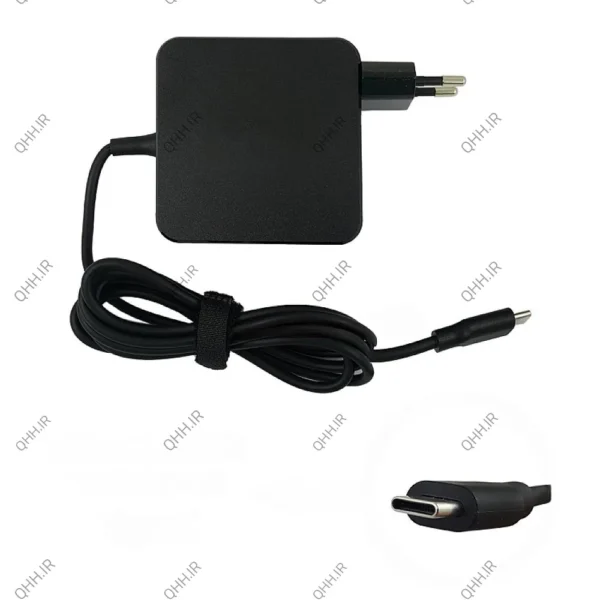 آداپتور تبلت-موبایل-لپ تاپ 20V 3.25A-15V 3A-12V 3A-5V 2A Type C مربعی