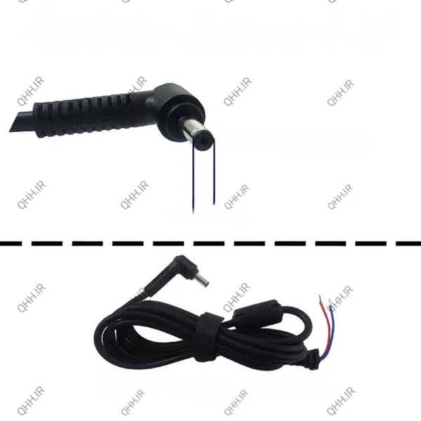 کابل آداپتور لپ تاپ ایسوس 1.35mm*4mm Gimo Plus زنبوکی سرفیش بزرگ