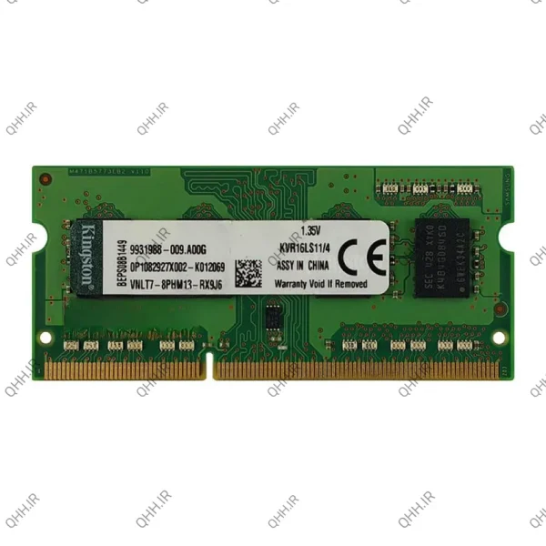 رم لپ تاپ 4 گیگ Kingston DDR3-PC3L-1600-12800 MHZ 1.35V
