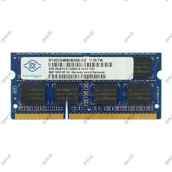 رم لپ تاپ 4 گیگ Nanya DDR3-10600-1333 MHZ 1.5V