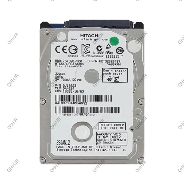 هارد HDD لپ تاپ 320 گیگابایت هیتاچی Sata Slim 5400RPM Refurbish