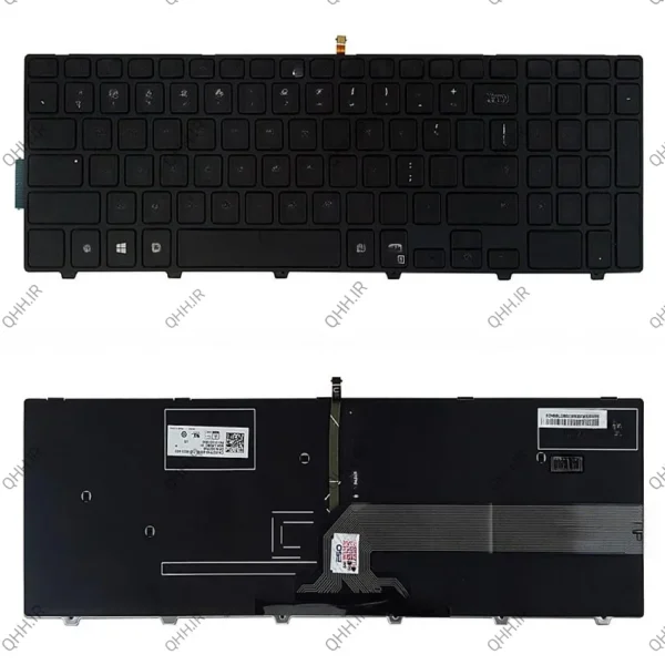 کیبرد لپ تاپ دل Inspiron 15-5000 مشکی-با بک لایت-با فریم