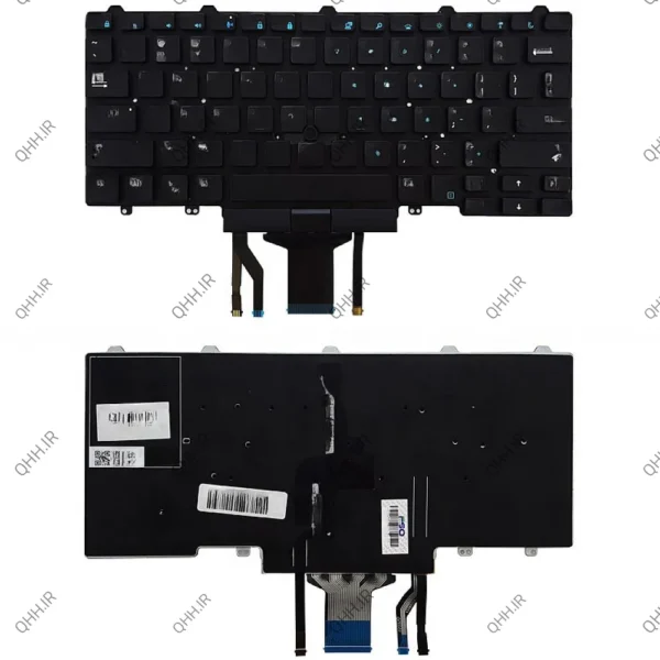 کیبرد لپ تاپ دل Latitude E5470 مشکی-اینترکوچک-با موس و بک لایت-بدون فریم