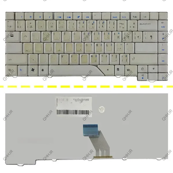 کیبرد لپ تاپ ایسر Aspire 4710-5520-5710 سفید دست دوم