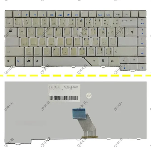 کیبرد لپ تاپ ایسر Aspire 4710-5520-5710 سفید دست دوم