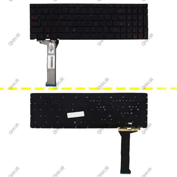 کیبرد لپ تاپ ایسوس ROG GL552 مشکی-اینترکوچک-بابک لایت و کلید پاور