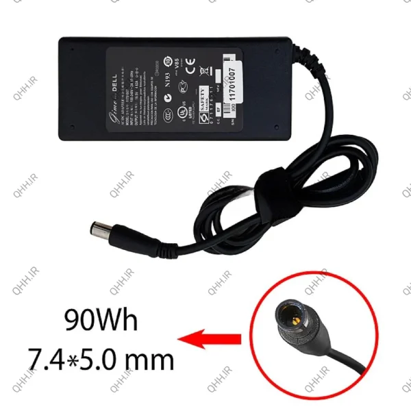 آداپتور لپ تاپ دل 19.5V 4.62A مستطیلی