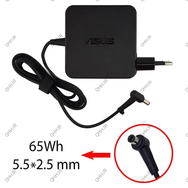 آداپتور لپ تاپ ایسوس 19V 3.42A Gimo Plus مربعی