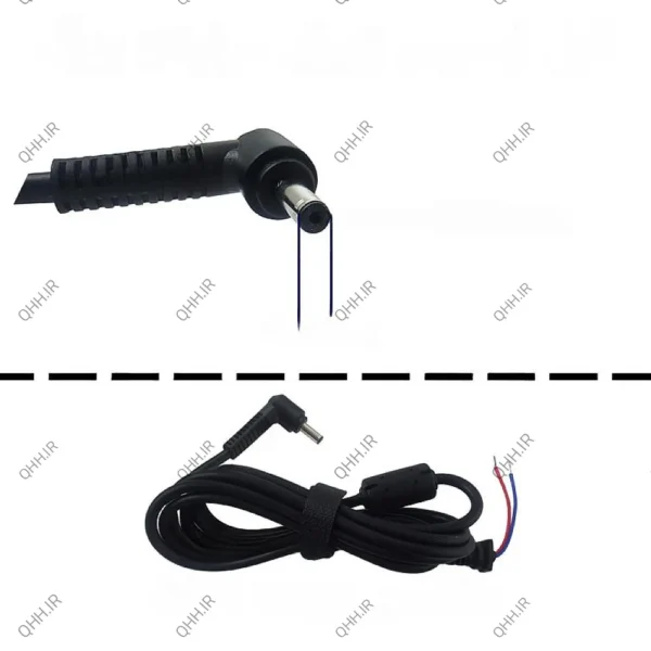 کابل آداپتور لپ تاپ ایسوس 1.35mm*4mm Gimo Plus زنبوکی سرفیش بزرگ