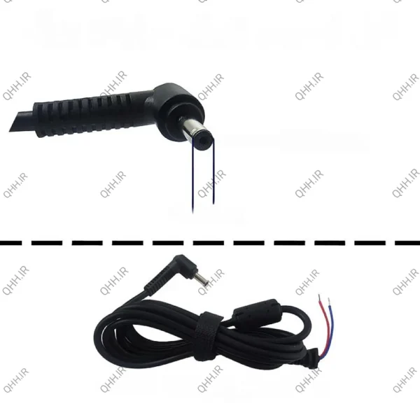 کابل آداپتور لپ تاپ ایسوس 1.35mm*4mm Gimo Plus زنبوکی سرفیش بزرگ