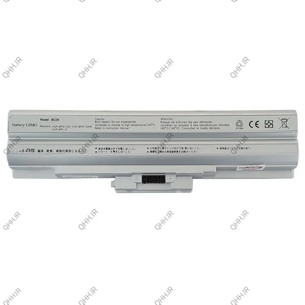 باتری لپ تاپ سونی BPS13 BPS21-6Cell نقره ای