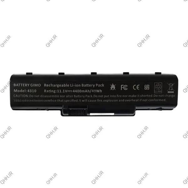 باتری لپ تاپ ایسر Aspire 5738-4710-4310-6Cell مشکی-49 وات ساعت