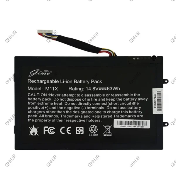 باتری لپ تاپ دل AlienWare M11X_PT6V8 Gimo plus مشکی داخلی-63 وات ساعت