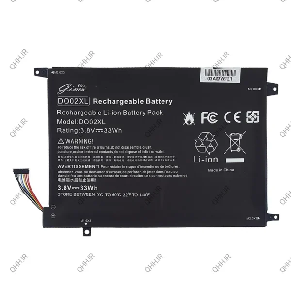 باتری لپ تاپ اچ پی Pavilion X2 10 Pro_DO02XL Gimo Plus مشکی-داخلی-33 وات ساعت