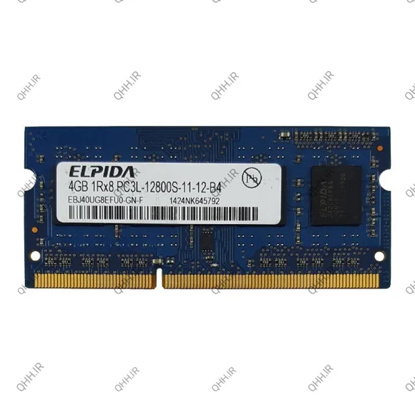 رم لپ تاپ 4 گیگ Elpida DDR3-PC3L-1600-12800 MHZ 1.35V