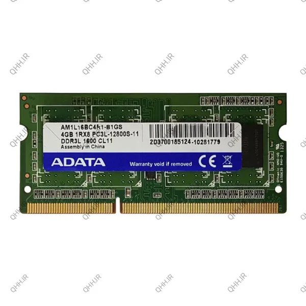 رم لپ تاپ 4 گیگ Adata DDR3-PC3L-1600-12800 MHZ 1.35V