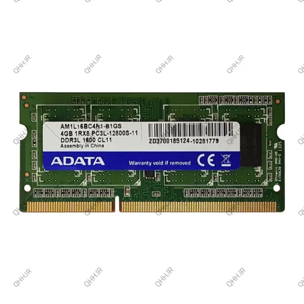رم لپ تاپ 4 گیگ Adata DDR3-PC3L-1600-12800 MHZ 1.35V