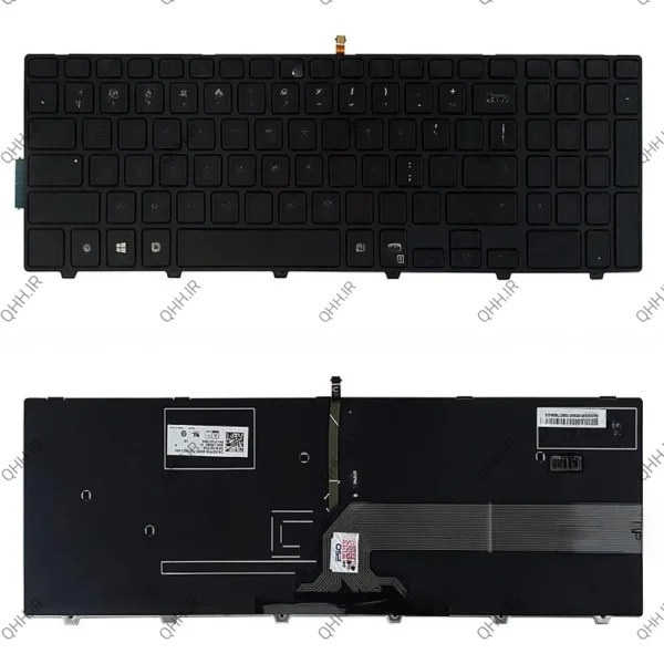 کیبرد لپ تاپ دل Inspiron 15-5000 مشکی-با بک لایت-با فریم