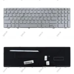 کیبرد لپ تاپ دل Inspiron 15-7537 نقره ای-با بک لایت-با فریم