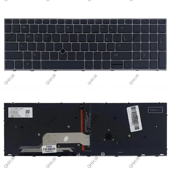 کیبرد لپ تاپ اچ پی ZBook 15 G5 مشکی-بدون موس با بک لایت با فریم نقره ای