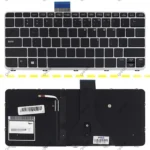 کیبرد لپ تاپ اچ پی EliteBook Folio 1030 G1 مشکی-اینتر کوچک-با بک لایت-با فریم نقره ای