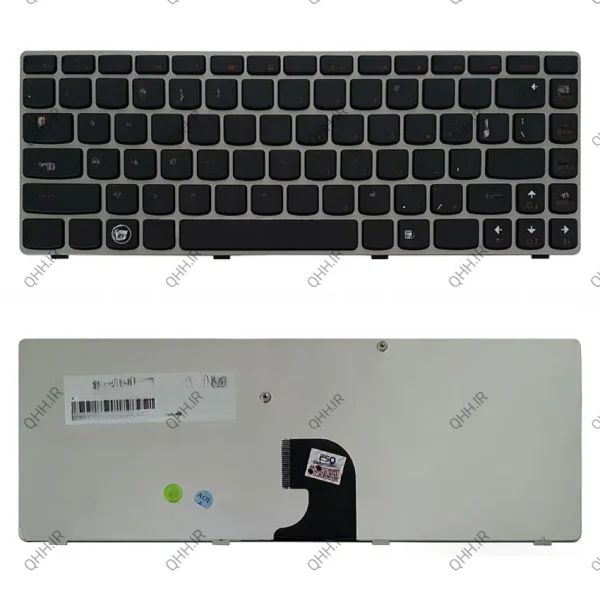 کیبرد لپ تاپ لنوو IdeaPad Z360 مشکی-با فریم نقره ای