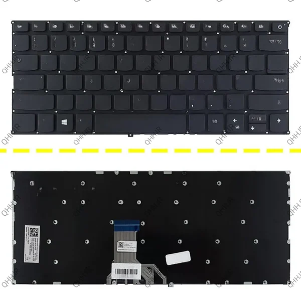 کیبرد لپ تاپ لنوو IdeaPad 720S-14IKB مشکی-اینترکوچک بدون فریم با کلید پاور