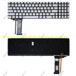 کیبرد لپ تاپ ایسوس N551-N552 نقره ای-اینترکوچک با بک لایت-بدون فریم