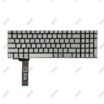 کیبرد لپ تاپ ایسوس N550 نقره ای-اینترکوچک با بک لایت-بدون فریم - Image 2