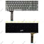 کیبرد لپ تاپ ایسوس N550 نقره ای-اینترکوچک با بک لایت-بدون فریم