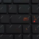 کیبرد لپ تاپ ایسوس ROG G502 مشکی-اینترکوچک-بابک لایت با فونت نارنجی - Image 6