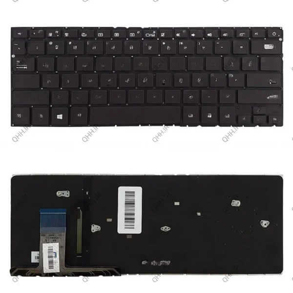 کیبرد لپ تاپ ایسوس ZenBook UX330 مشکی-اینترکوچک-بابک لایت-بدون فریم با کلید پاور