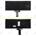کیبرد لپ تاپ ایسوس VivoBook S433 مشکی-اینترکوچک-بابک لایت-بدون فریم با کلید پاور