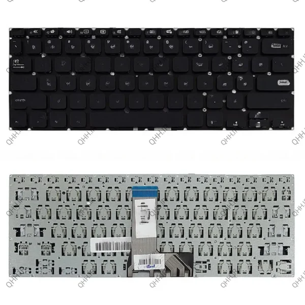 کیبرد لپ تاپ ایسوس VivoBook R423 مشکی-اینترکوچک-بدون فریم با کلید پاور