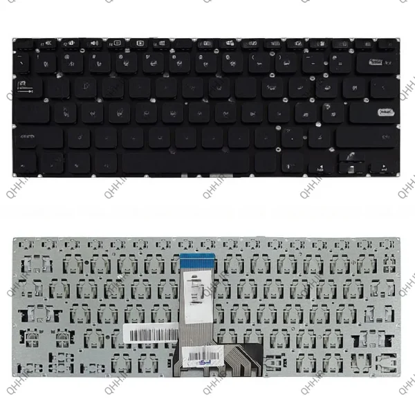 کیبرد لپ تاپ ایسوس VivoBook R423 مشکی-اینترکوچک-بدون فریم با کلید پاور
