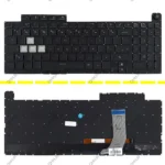 کیبرد لپ تاپ ایسوس ROG Strix G731 مشکی-اینترکوچک-بابک لایت-بدون فریم با کلید پاور