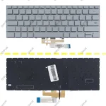 کیبرد لپ تاپ ایسوس ZenBook Flip 14 UX462 نقره ای-اینترکوچک با بک لایت بدون فریم
